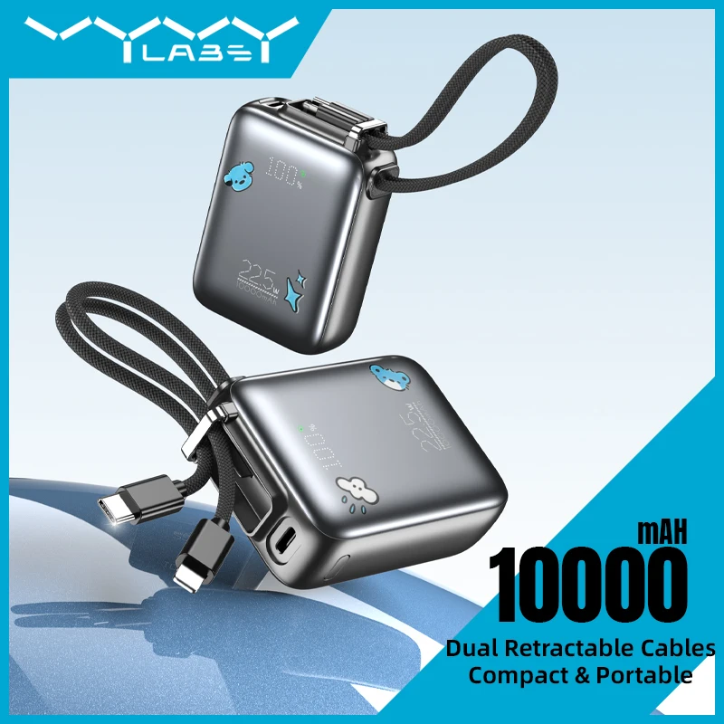 Mini Power Bank 22.5W 10000mAh with USB-C Lightning Cable Pocket-Sized Smaller Fast Charging Portable for iPhone Samsung Huawei
Mini Power Bank 22.5W 10000mAh with USB-C Lightning Cable Pocket-Sized Smaller Fast Charging Portable for iPhone Samsung Huawei