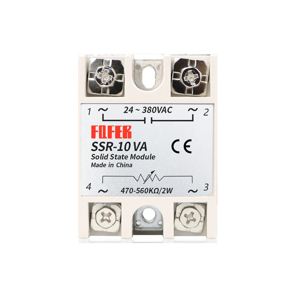 SSR 10VA 25VA 40VA 60VA 80VA 100VA Solid State Relay Voltage Regulator 24-380VAC Output SSR-VA Single Phase Solid State Relay
SSR 10VA 25VA 40VA 60VA 80VA 100VA Solid State Relay Voltage Regulator 24-380VAC Output SSR-VA Single Phase Solid State Relay