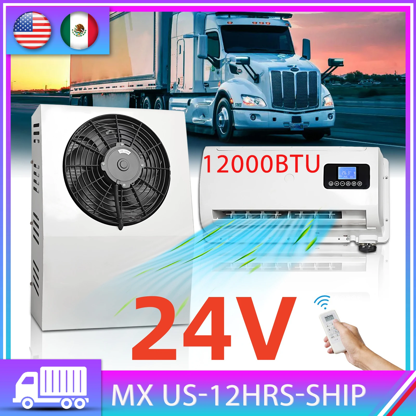 Aspligo 12V 24V 10500BTU New Energy Split Air Conditioning Low Noise Parking Air Conditioner For Car Motorhome Truck Camper RV
Aspligo 12V 24V 10500BTU New Energy Split Air Conditioning Low Noise Parking Air Conditioner For Car Motorhome Truck Camper RV