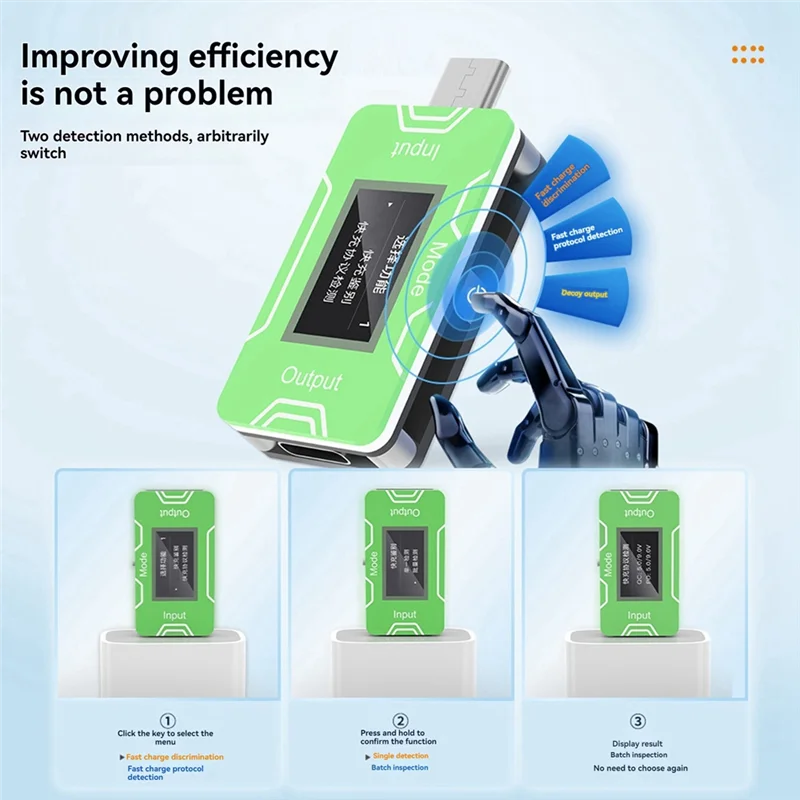 AC52-JCID CT02 PD/QC Зарядное устройство для быстрой зарядки USB-C Тестер источника питания для измерения напряжения, мощности и тока
AC52-JCID CT02 PD/QC Зарядное устройство для быстрой зарядки USB-C Тестер источника питания для измерения напряжения, мощности и тока