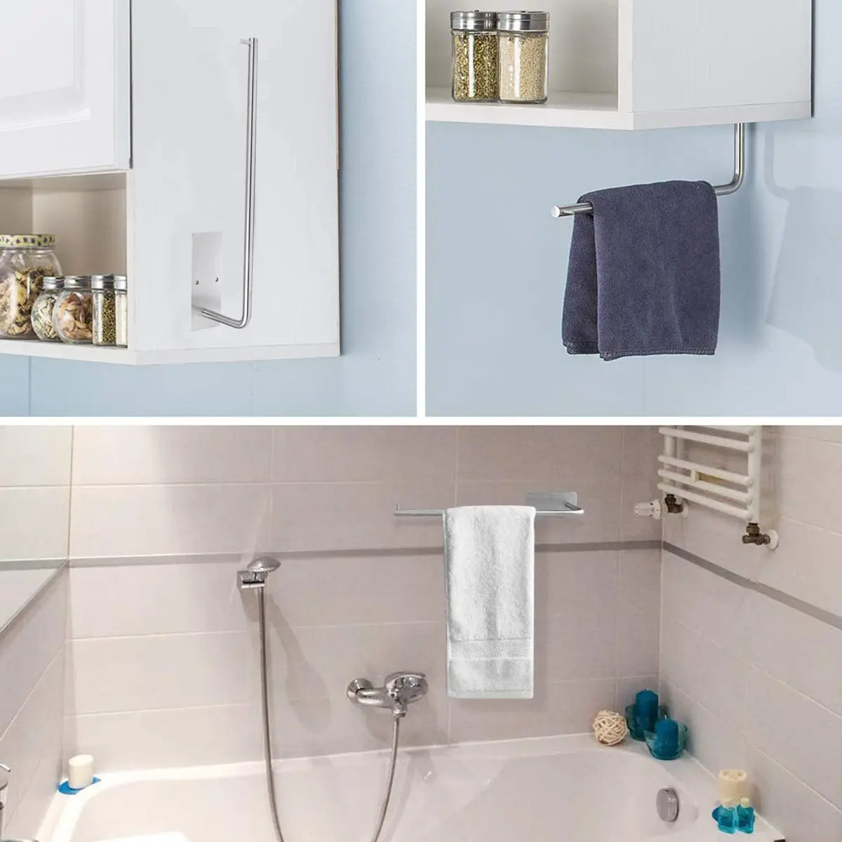 Stainless Steel Paper Towel Rack Wall Mounted Kitchen Roll Holder Space Saving Tissue Dispenser Waterproof Rustproof for Home
Stainless Steel Paper Towel Rack Wall Mounted Kitchen Roll Holder Space Saving Tissue Dispenser Waterproof Rustproof for Home