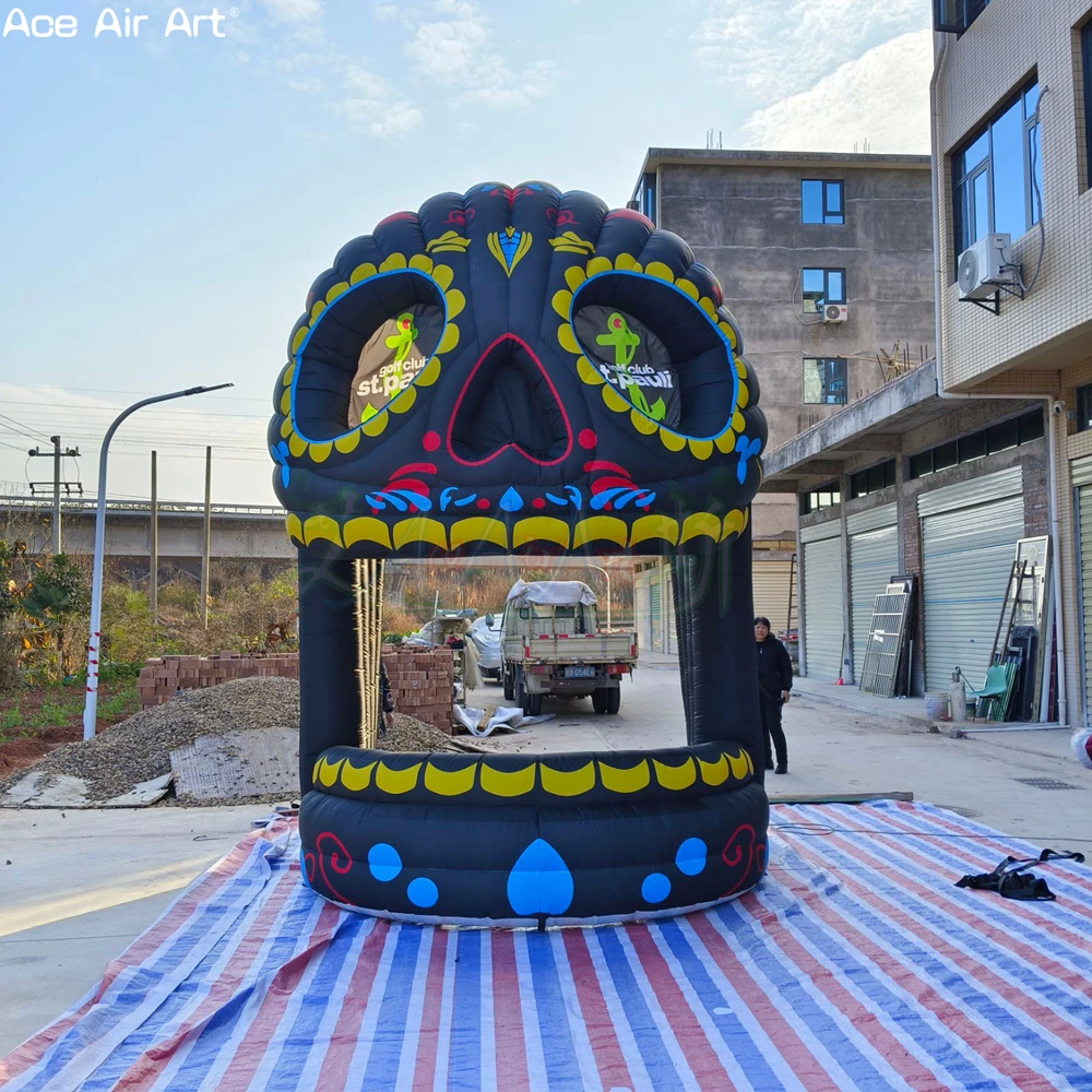 Day of the Dead Skull Inflatable Concession Booth, Sugar Skull Bar Counter for Halloween and Mexican Festival Decoration
Day of the Dead Skull Inflatable Concession Booth, Sugar Skull Bar Counter for Halloween and Mexican Festival Decoration