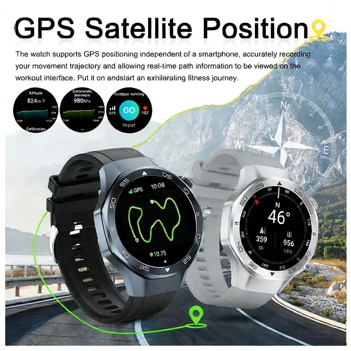 Мужские умные часы с AMOLED-дисплеем 1,53 дюйма, сапфировым стеклом, GPS, Bluetooth, функцией звонков, водонепроницаемостью 3ATM, монитором здоровья, аккумулятором 520 мАч
Мужские умные часы с AMOLED-дисплеем 1,53 дюйма, сапфировым стеклом, GPS, Bluetooth, функцией звонков, водонепроницаемостью 3ATM, монитором здоровья, аккумулятором 520 мАч