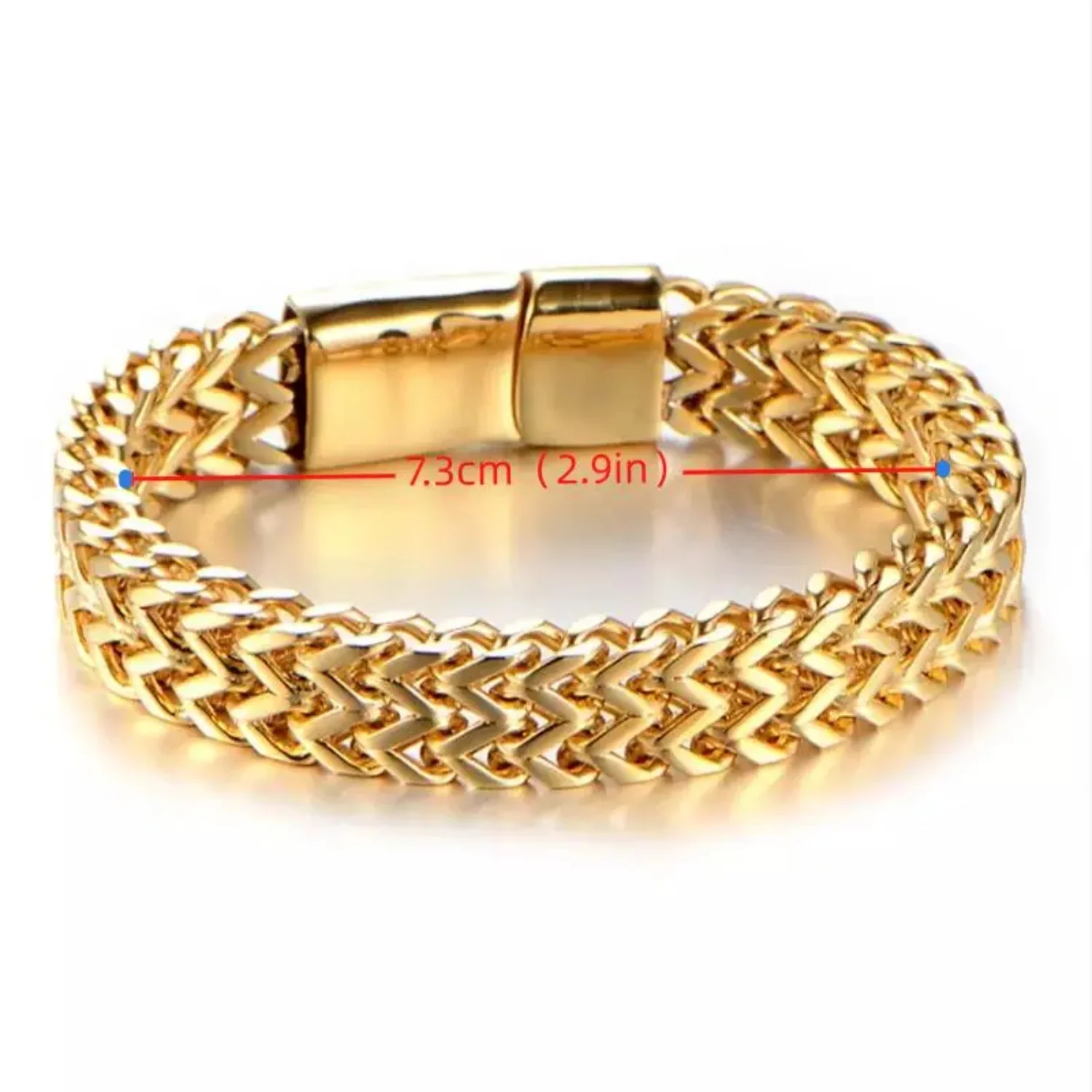 High Quality Stainless Steel Men's Silver Chain Bracelet with Metal Magnetic Buckle - Domineering Casual Faux Jewelry
High Quality Stainless Steel Men's Silver Chain Bracelet with Metal Magnetic Buckle - Domineering Casual Faux Jewelry