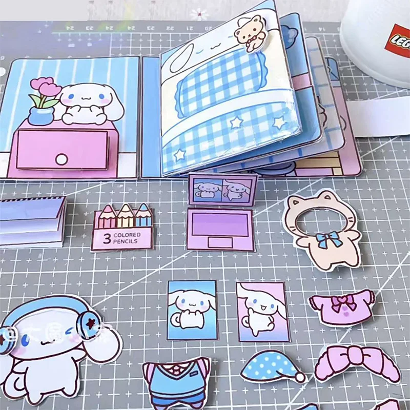 Sanrio Anime Kuromi Cinnamoroll Pompompurin Sticker Games Quiet Book Funny Pochacco Diy Girls Boys Halloween Gift Toys for Kids
Sanrio Anime Kuromi Cinnamoroll Pompompurin Sticker Games Quiet Book Funny Pochacco Diy Girls Boys Halloween Gift Toys for Kids