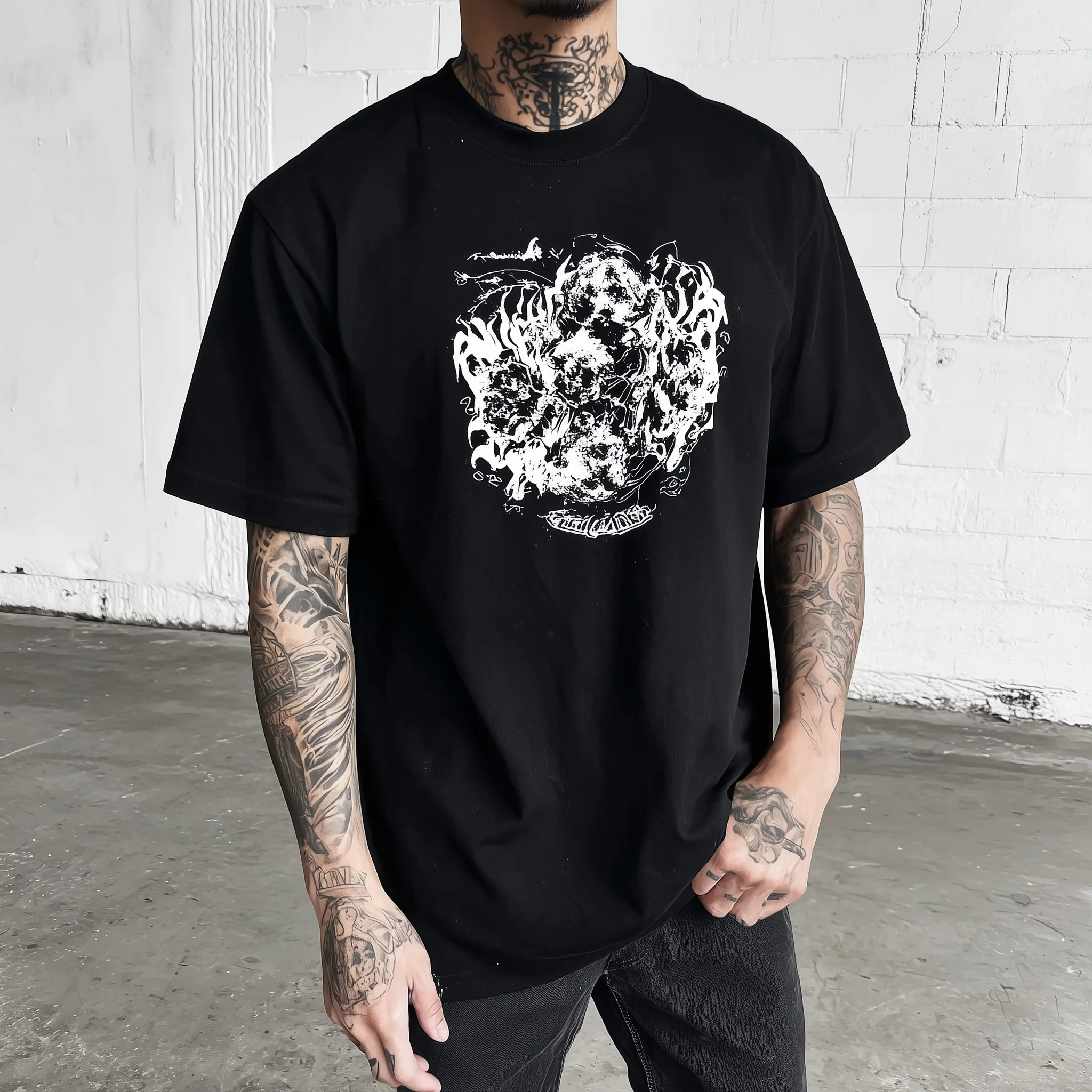 Teevo Men's Oversized Black T-Shirt with Abstract Cloud Print - Casual Streetwear for Daily Wear
Teevo Men's Oversized Black T-Shirt with Abstract Cloud Print - Casual Streetwear for Daily Wear