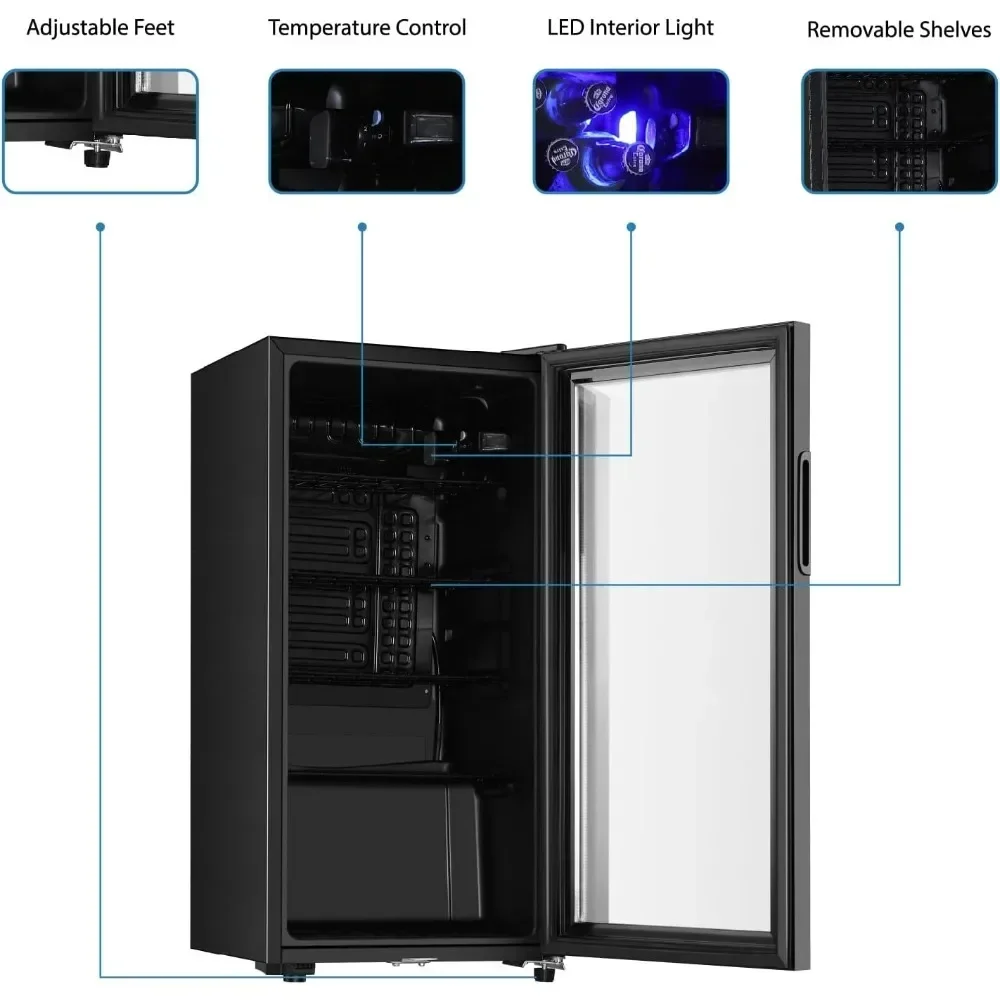 Beverage Refrigerator, 3.2 Cu.ft Mini Fridge with Double Glass Door, Cooler for Soda, Beer or Wine for Home, Office or Bar with
Beverage Refrigerator, 3.2 Cu.ft Mini Fridge with Double Glass Door, Cooler for Soda, Beer or Wine for Home, Office or Bar with