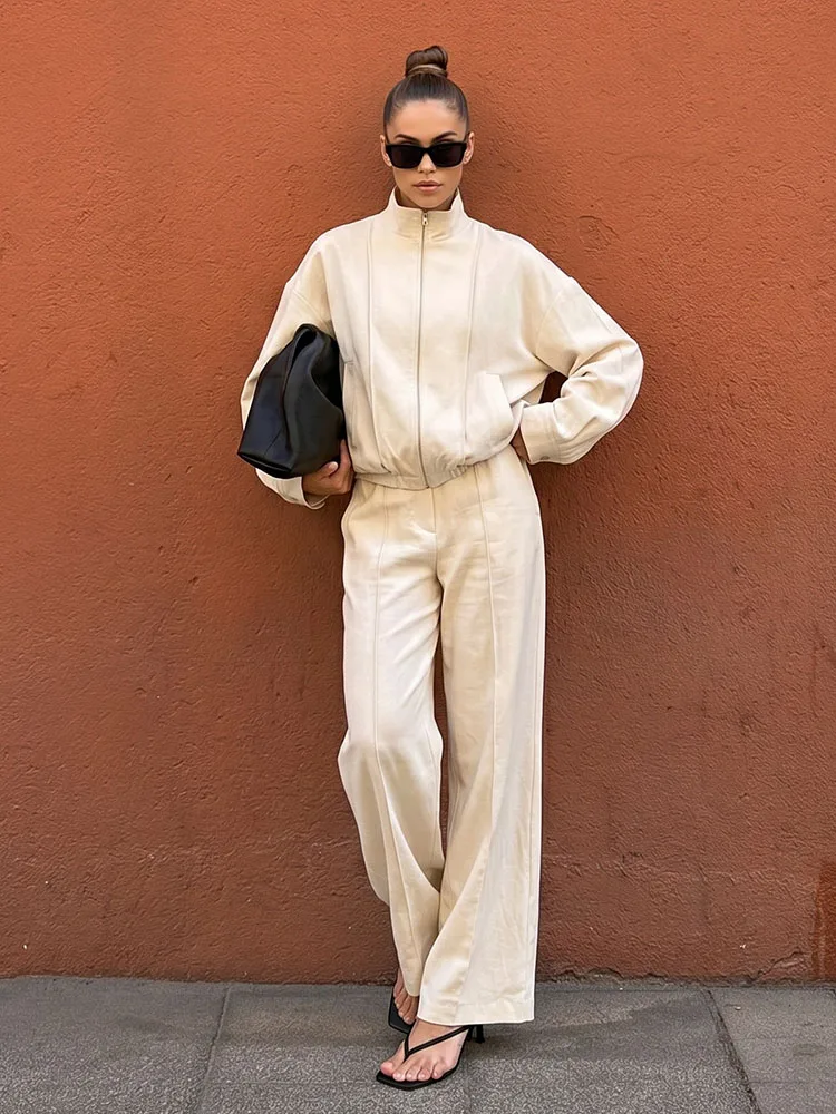 HH Women Summer High Waist Straight Leg Pants And Pilot Jacket Set Long Sleeve Stand Collar Spring Fashion Women Clothing Suit
HH Women Summer High Waist Straight Leg Pants And Pilot Jacket Set Long Sleeve Stand Collar Spring Fashion Women Clothing Suit