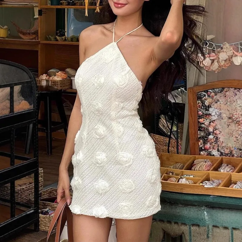 2026 Summer Backless Three-dimensional Decorative European and American Neck Dress, Women
2026 Summer Backless Three-dimensional Decorative European and American Neck Dress, Women