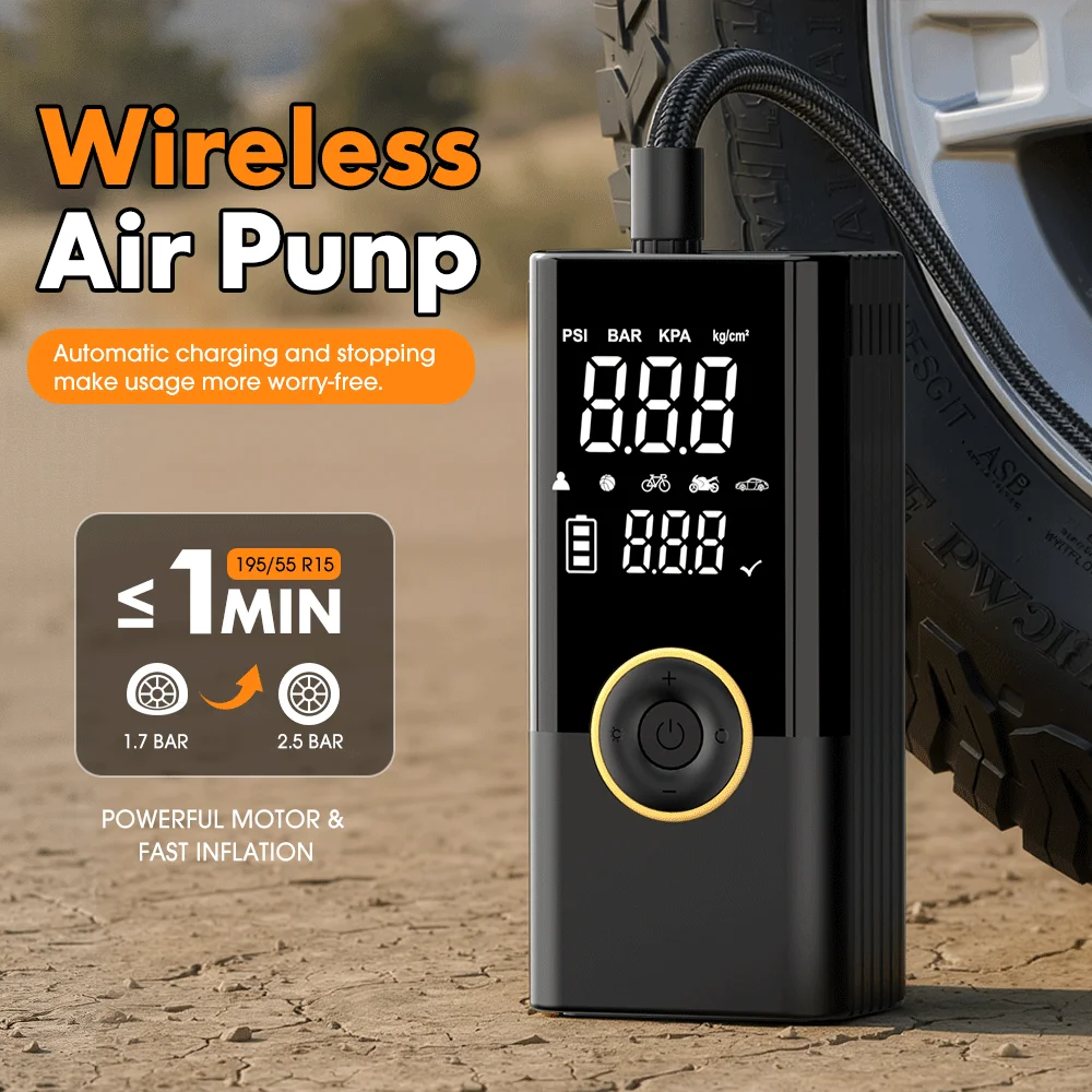 Carsun Portable Wireless Tire Pump Precise Pressure Air Compressor Fast Inflation Tool for Car Motorcycle Bike Sports Balls
Carsun Portable Wireless Tire Pump Precise Pressure Air Compressor Fast Inflation Tool for Car Motorcycle Bike Sports Balls