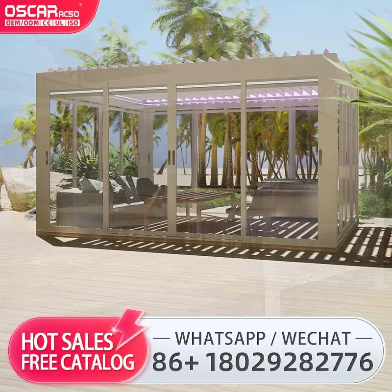 Outdoor Aluminum Waterproof Louver Roof Covers for Pergola Ideal for Gardens Patios and Courtyards pergola
Outdoor Aluminum Waterproof Louver Roof Covers for Pergola Ideal for Gardens Patios and Courtyards pergola