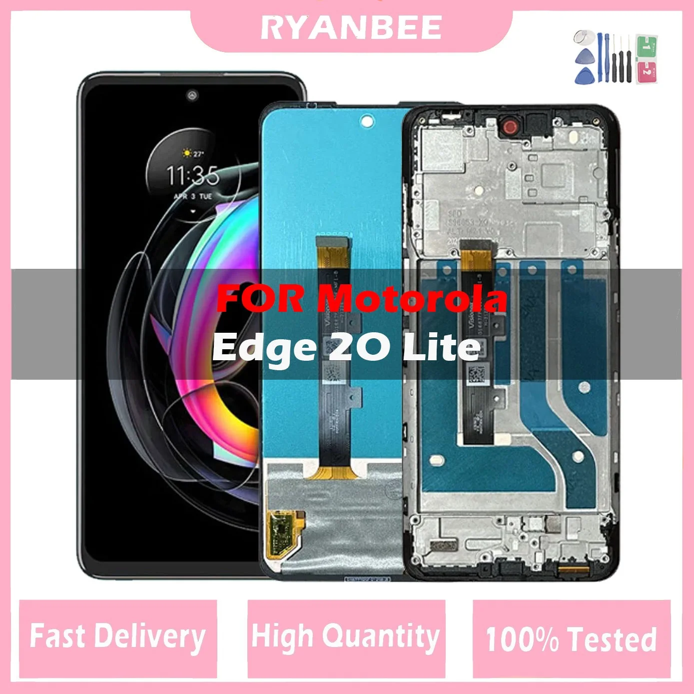 6.7“ Original OLED For Motorola Edge 20 Lite LCD Display Touch Screen Digitizer For Motorola Edge 20 Lite XT2139-1 With Frame
6.7“ Original OLED For Motorola Edge 20 Lite LCD Display Touch Screen Digitizer For Motorola Edge 20 Lite XT2139-1 With Frame