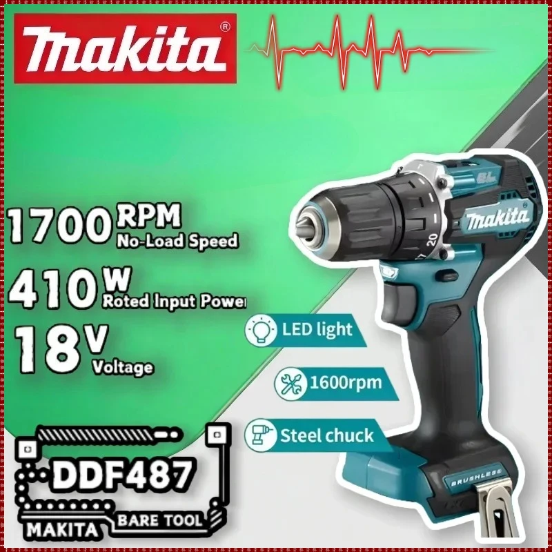 Makita DDF487 Cordless electric drill impact drill Brushless lithium screwdriver electric screwdriver For Makita Battery
Makita DDF487 Cordless electric drill impact drill Brushless lithium screwdriver electric screwdriver For Makita Battery