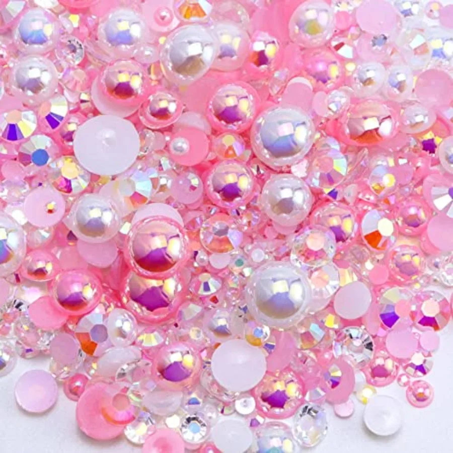 60g Flatback Pearls and Rhinestones for Crafts, 3620PCS 2mm-10mm Mix for Nails Face Art Tumblers, with Tweezers Wax Pen, WhiteP
60g Flatback Pearls and Rhinestones for Crafts, 3620PCS 2mm-10mm Mix for Nails Face Art Tumblers, with Tweezers Wax Pen, WhiteP