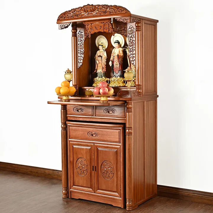 SGF Buddhist niche vertical cabinet solid wood household golden silk sandalwood simple and modern
SGF Buddhist niche vertical cabinet solid wood household golden silk sandalwood simple and modern