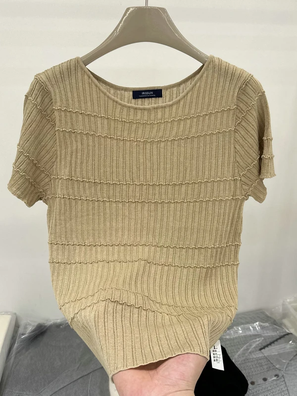 Korean Fashion Wave Knit Shirt 2026 Summer Elastic Ice Silk Breathable Anti-Wrinkle Linen Women's T-shirt Loose Fit round Nec...
Korean Fashion Wave Knit Shirt 2026 Summer Elastic Ice Silk Breathable Anti-Wrinkle Linen Women's T-shirt Loose Fit round Nec...