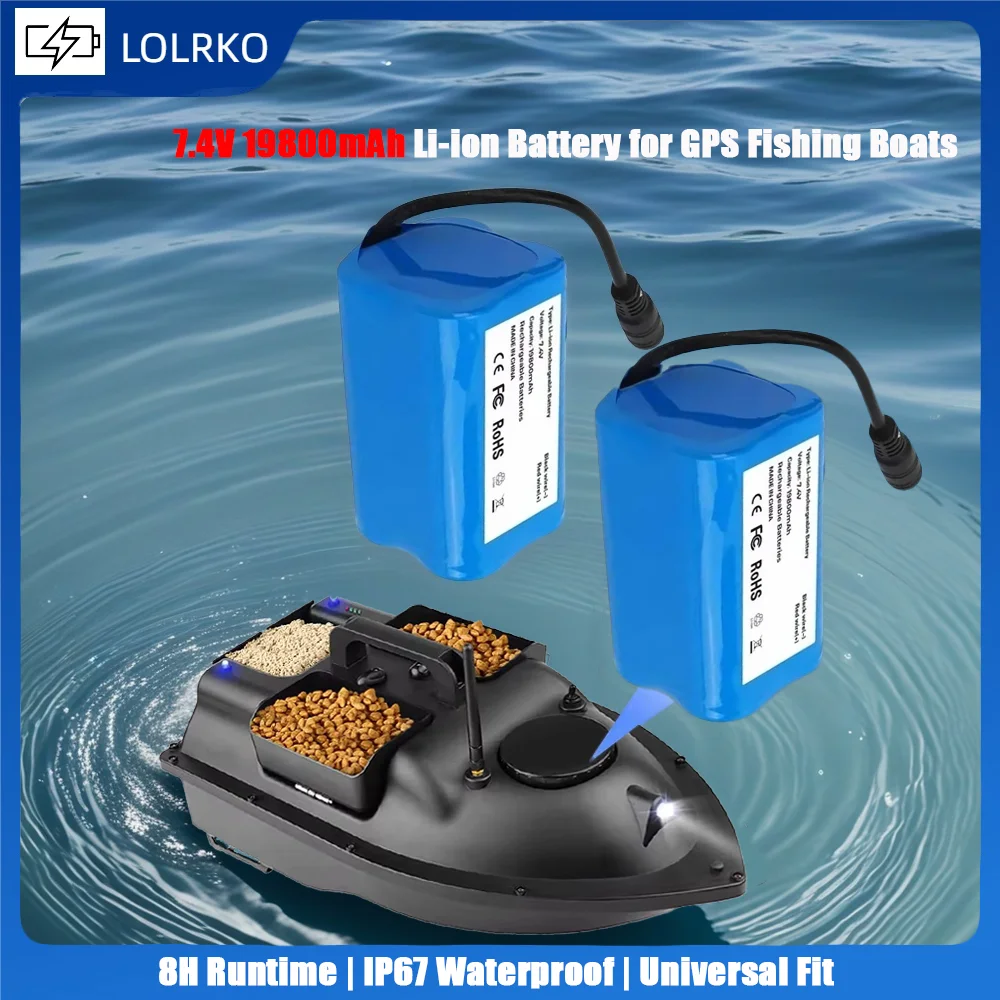 New 7.4V 19800mAh Lithium Battery Used For T188 T888 2011-5 Remote Control Search Bait Boat Spare Parts RC Toy Accessories
New 7.4V 19800mAh Lithium Battery Used For T188 T888 2011-5 Remote Control Search Bait Boat Spare Parts RC Toy Accessories