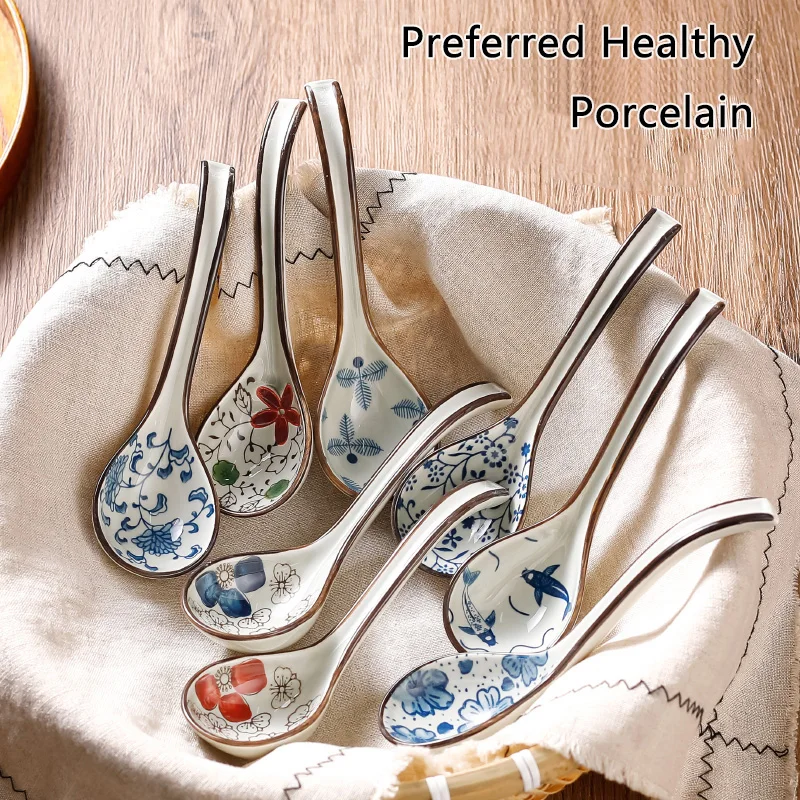 8Pcs Retro Ceramic Soup Spoon Arc Handle Grip Sensation Comfortable Household Tableware Set Japanese Style Ceramic Soup Spoon
8Pcs Retro Ceramic Soup Spoon Arc Handle Grip Sensation Comfortable Household Tableware Set Japanese Style Ceramic Soup Spoon