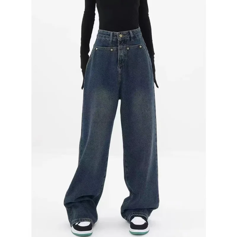 2024 Blue Jeans for Women High Quality High Waist American Street Wide Leg Pants Hip Hop Y2K Vintage Straight Spring Trousers
2024 Blue Jeans for Women High Quality High Waist American Street Wide Leg Pants Hip Hop Y2K Vintage Straight Spring Trousers