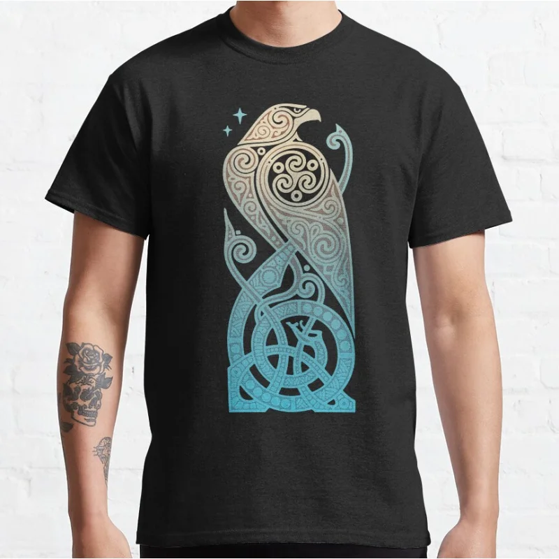 UNNAMED EAGLE Nordic Runes Celtic Knots Valhalla Viking style Norse Mythology God Odin Graphic T Shirts large size Adult tops
UNNAMED EAGLE Nordic Runes Celtic Knots Valhalla Viking style Norse Mythology God Odin Graphic T Shirts large size Adult tops