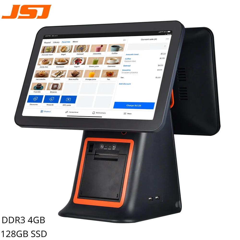 JSJ95 128G Cash Register System Pos Hardware Machine Dual Touch Screen POS System for Restaurants Beauty Hair Salon
JSJ95 128G Cash Register System Pos Hardware Machine Dual Touch Screen POS System for Restaurants Beauty Hair Salon
