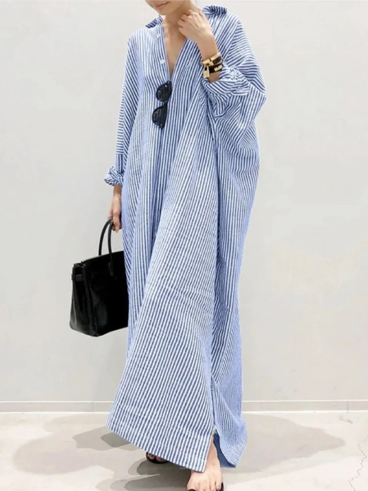 New in Women Striped Cardigan Loose Oversized Dress Womens Tops Women Shirts Ladies Robe Long Sleeve Blouse Button Up Shirt
New in Women Striped Cardigan Loose Oversized Dress Womens Tops Women Shirts Ladies Robe Long Sleeve Blouse Button Up Shirt