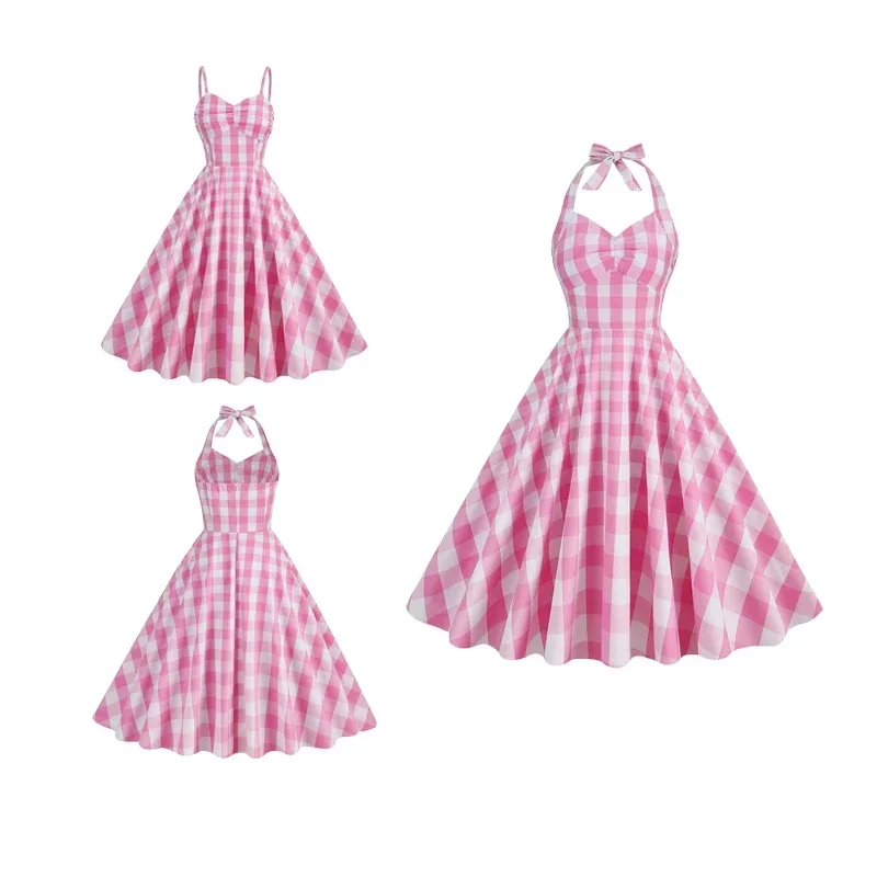 Bear House AA Margot cosplay costume Barbier women pink jumpsuit cotton high waist dress girl sexy halter neck s New 2025 WKD001
Bear House AA Margot cosplay costume Barbier women pink jumpsuit cotton high waist dress girl sexy halter neck s New 2025 WKD001