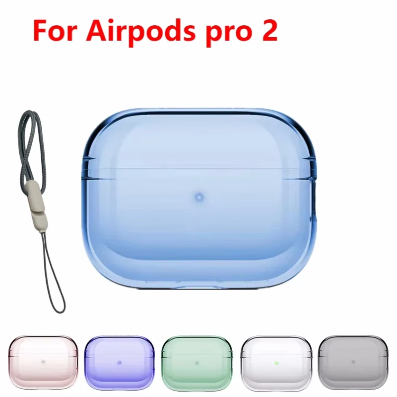 2026 Clear Silicone Case for Airpods Pro 2 Transparent Soft TPU Cover Case With Rope Earphone Accessories for Apple Airpod Pro 2
2026 Clear Silicone Case for Airpods Pro 2 Transparent Soft TPU Cover Case With Rope Earphone Accessories for Apple Airpod Pro 2