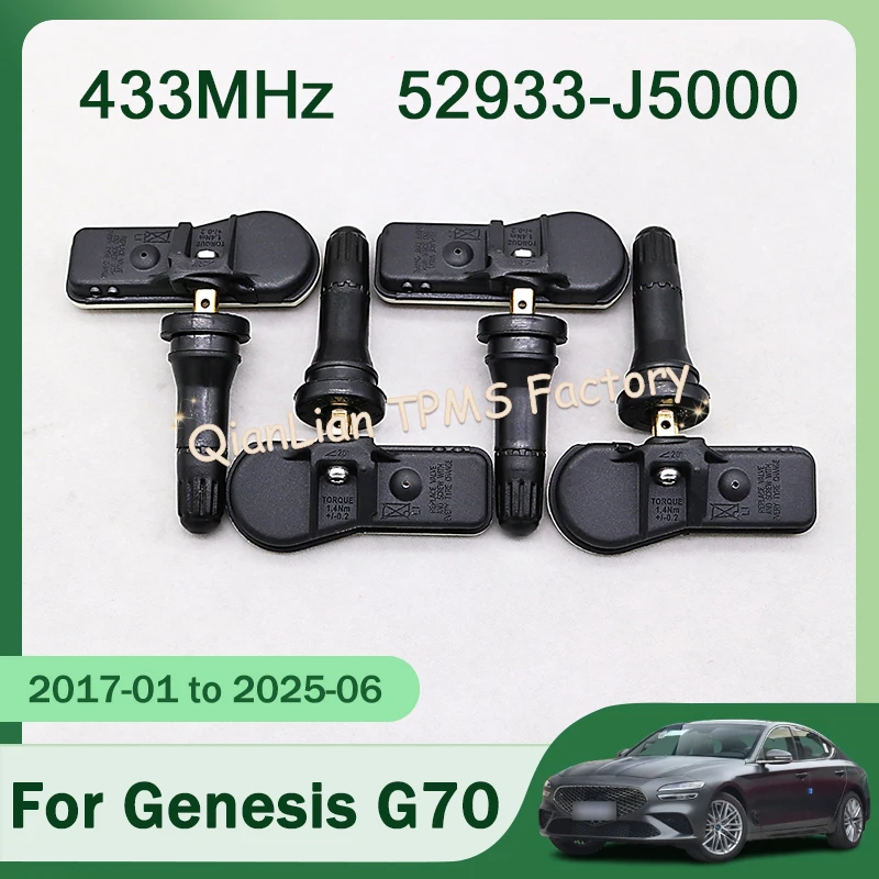 1/4 шт. 52933-J5000 система контроля давления в шинах для Genesis G70 2017-2025 датчики TPMS 52933J5000 433 МГц
1/4 шт. 52933-J5000 система контроля давления в шинах для Genesis G70 2017-2025 датчики TPMS 52933J5000 433 МГц