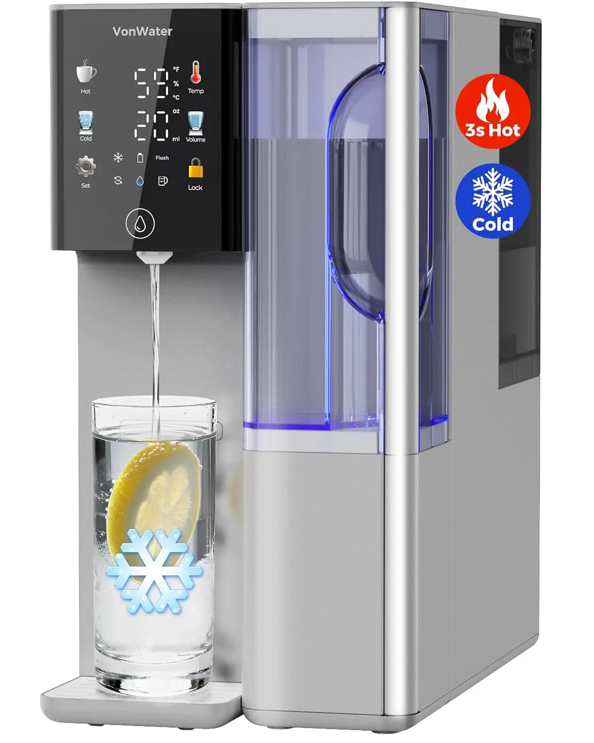 C5 Countertop Reverse Osmosis Water Filter Hot and Cold RO System 3s Instant Hot 6 Temp Settings 7 Stage RO Filtration
C5 Countertop Reverse Osmosis Water Filter Hot and Cold RO System 3s Instant Hot 6 Temp Settings 7 Stage RO Filtration