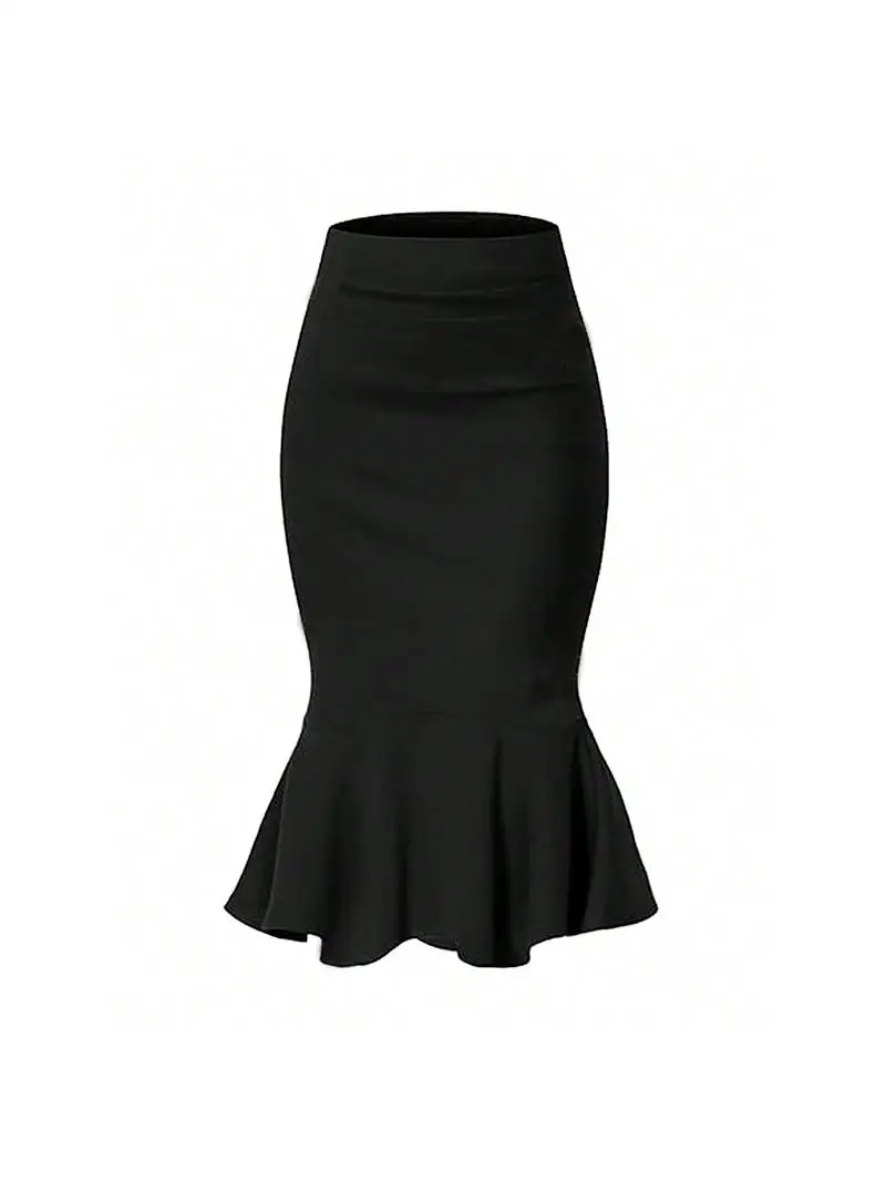 Ele Sle Skirt Fi Tail Wrap around Pure Color Spring Summer Faionable Women's Profional Skirt Set
Ele Sle Skirt Fi Tail Wrap around Pure Color Spring Summer Faionable Women's Profional Skirt Set