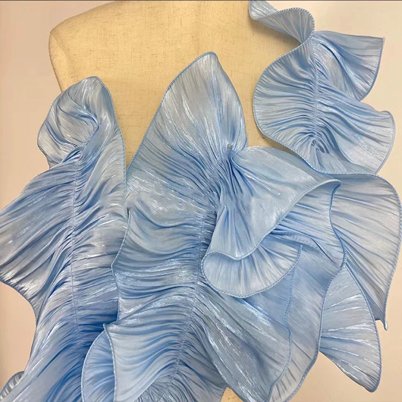 3 Yard Big Wave Lace Trim Bright Silk Satin Ruffle Pleated Fabric Applique DIY Cosplay Dance Performance Clothes Accessories
3 Yard Big Wave Lace Trim Bright Silk Satin Ruffle Pleated Fabric Applique DIY Cosplay Dance Performance Clothes Accessories