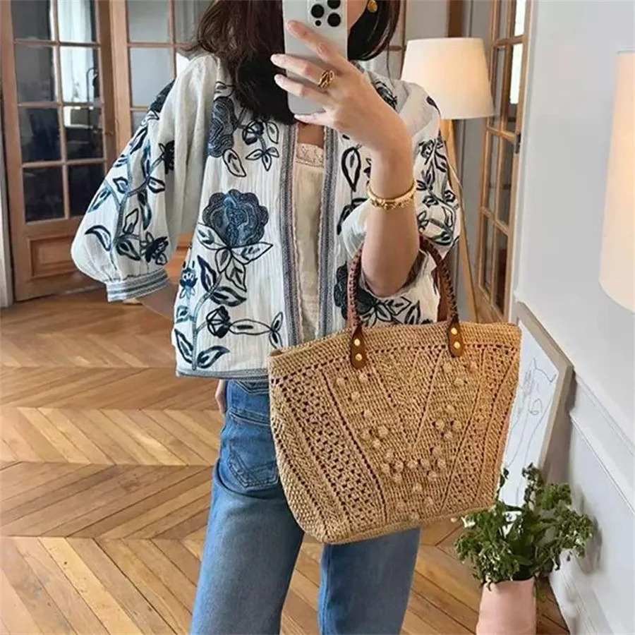 Autumn 2025 Early Comfortable Cool Embroidered round Neck Sleeveless Lantern Sleeve Ethnic Style Open Cardigan Cotton Women's...
Autumn 2025 Early Comfortable Cool Embroidered round Neck Sleeveless Lantern Sleeve Ethnic Style Open Cardigan Cotton Women's...