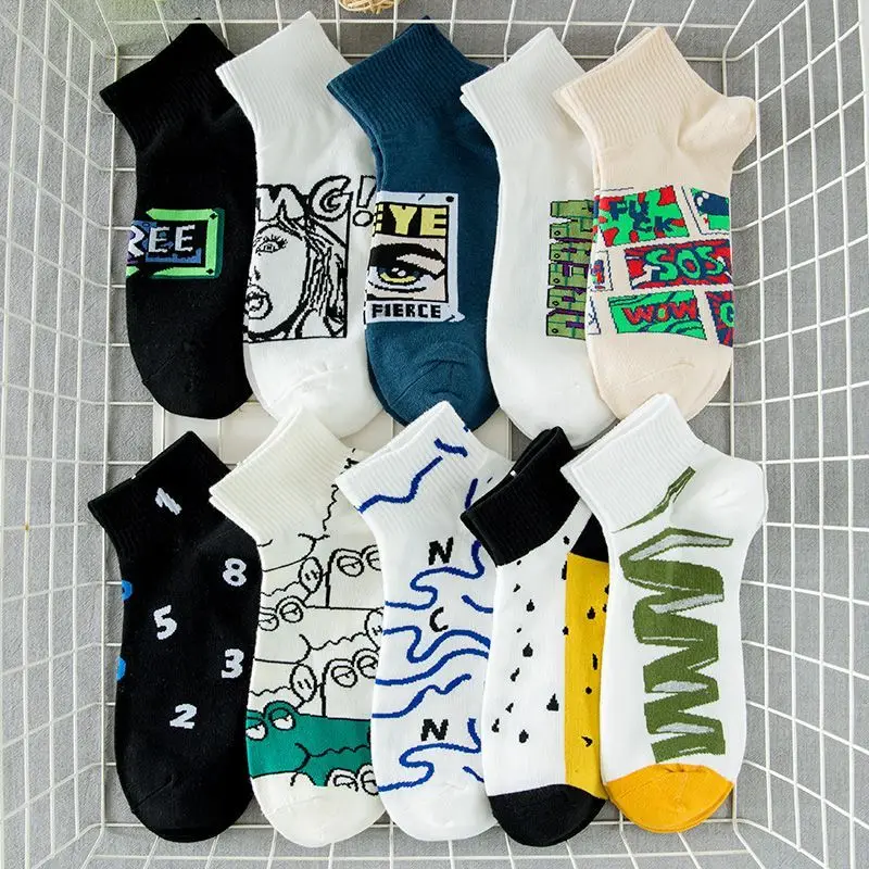 【5Pairs】Pure Cotton for Spring Autumn calcetines hombre weat Absorbent Odor Resistant Low Cut Men Socks Funny socks
【5Pairs】Pure Cotton for Spring Autumn calcetines hombre weat Absorbent Odor Resistant Low Cut Men Socks Funny socks