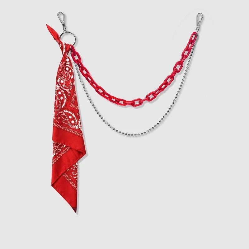 A hip-hop style jewelry chain with multiple links and a square scarf, suitable for both casual wear and street dance fashion.
A hip-hop style jewelry chain with multiple links and a square scarf, suitable for both casual wear and street dance fashion.