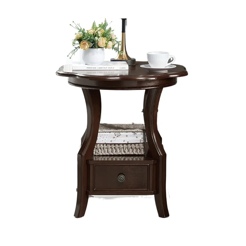 Sofa corner, living room side, simple American sofa side cabinet, retro casual coffee, small round table
Sofa corner, living room side, simple American sofa side cabinet, retro casual coffee, small round table