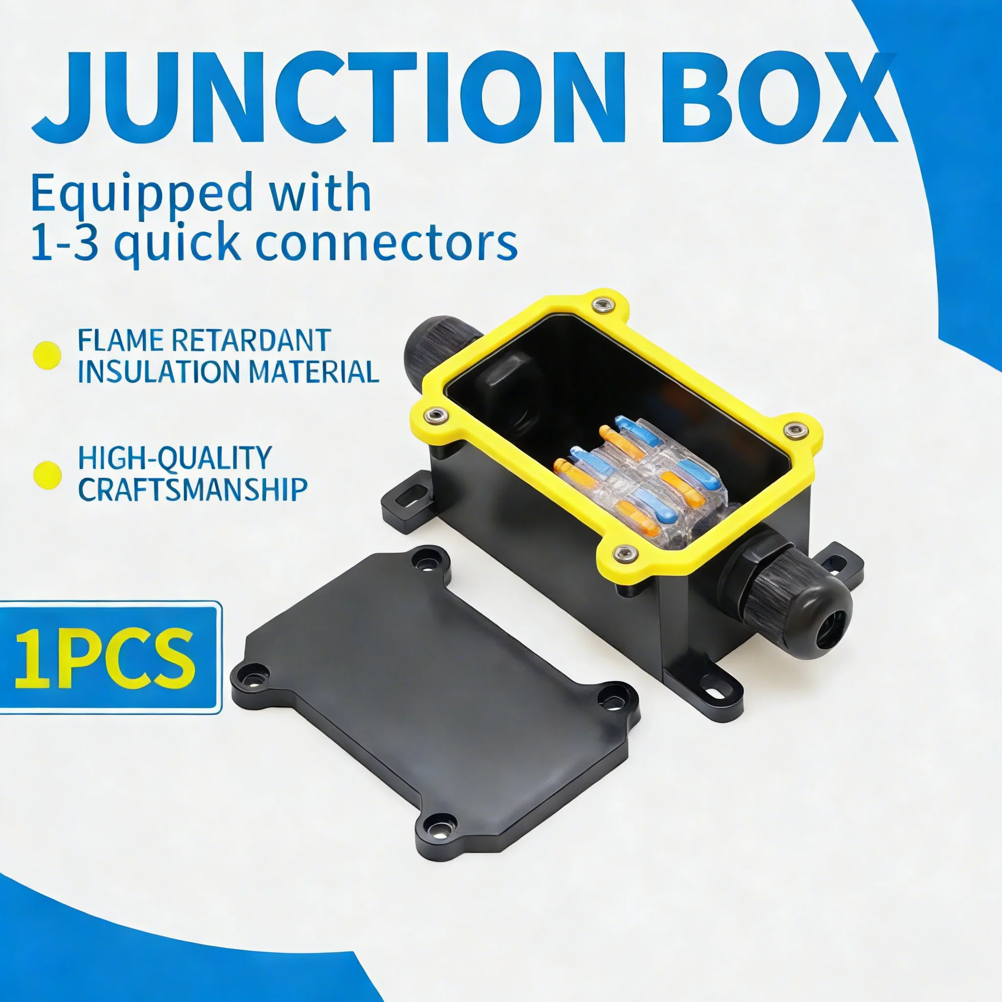 FILN Junction Box Outdoor Waterproof Modern Style-2-Way Cable Connector Glands for Outdoor Lighting (1PC, Flame Retardant)
FILN Junction Box Outdoor Waterproof Modern Style-2-Way Cable Connector Glands for Outdoor Lighting (1PC, Flame Retardant)