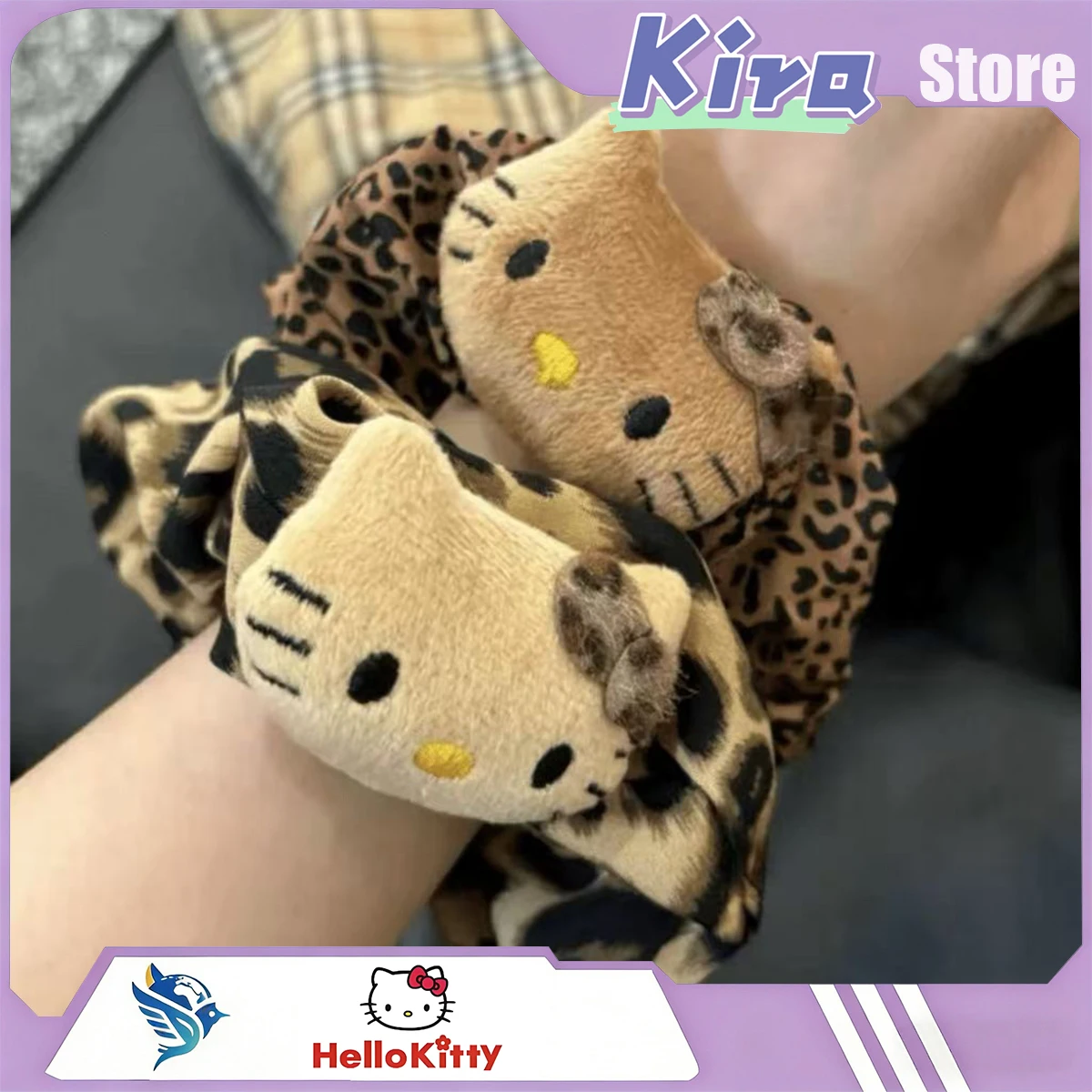 HELLO KITTY Cute Leopard Print Black Leather Hairband High Elasticity Ponytail Bun Hairstyle Accessory Sweet Girl Versatile
HELLO KITTY Cute Leopard Print Black Leather Hairband High Elasticity Ponytail Bun Hairstyle Accessory Sweet Girl Versatile