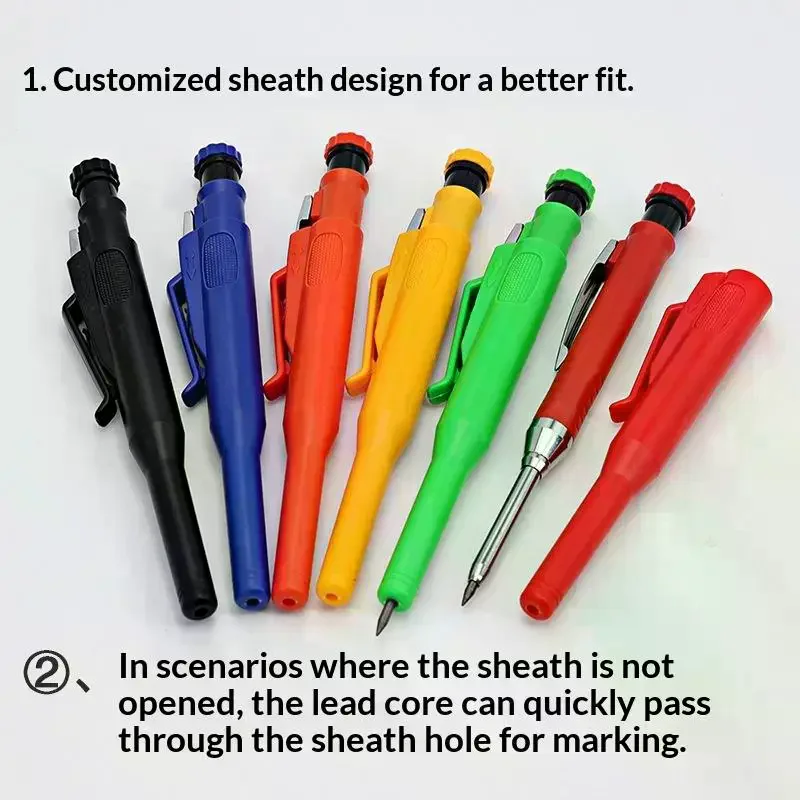 2.8 Mm Carpenter's Pencil Set With Protective Cover And Sharpener 2B Leads Woodworking Tools Carpenter Engineers Supplies
2.8 Mm Carpenter's Pencil Set With Protective Cover And Sharpener 2B Leads Woodworking Tools Carpenter Engineers Supplies