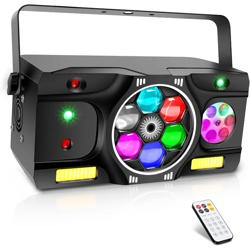 DJ Stage Party Lights - 40W 5IN1 DJ Lights Bee Eye Green&Red Multi Patterns Strobe Effects by Sound Activated DMX Remote Control
DJ Stage Party Lights - 40W 5IN1 DJ Lights Bee Eye Green&Red Multi Patterns Strobe Effects by Sound Activated DMX Remote Control