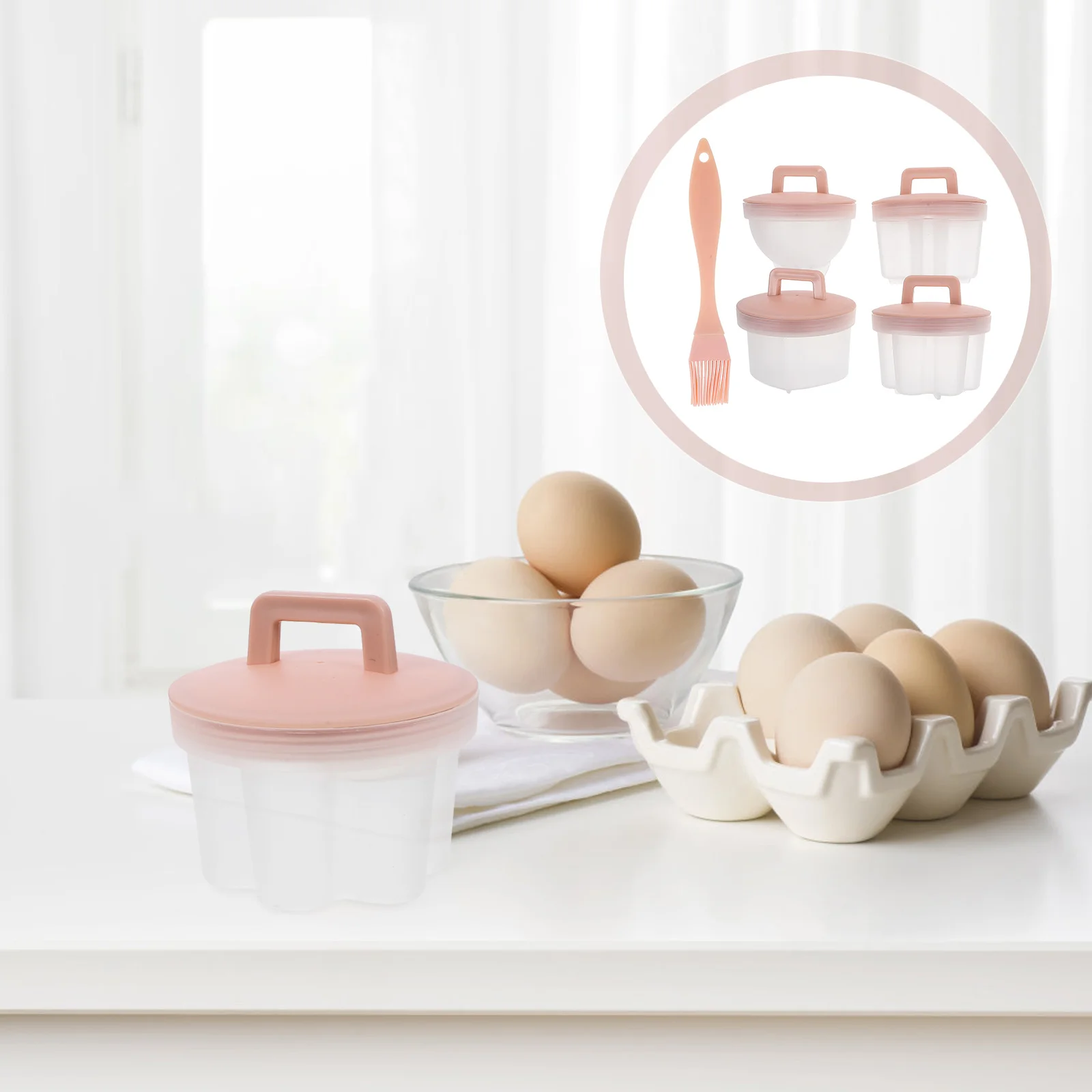 4pcs Mini Cooker Mold Microwave Steamed Egg Bowl Non-Stick Portable Steamer For Home Kitchen Use Pink Steamed Egg Cup
4pcs Mini Cooker Mold Microwave Steamed Egg Bowl Non-Stick Portable Steamer For Home Kitchen Use Pink Steamed Egg Cup