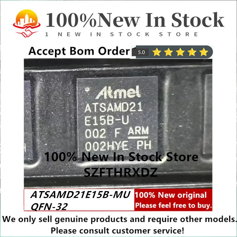 SZFTHRXDZ 100% НОВЫЙ ОРИГИНАЛ ATSAMD21E15B-MU QFN-32 ATSAMD21E15B-U MCU 32BIT 32KB FLASH 32QFN
SZFTHRXDZ 100% НОВЫЙ ОРИГИНАЛ ATSAMD21E15B-MU QFN-32 ATSAMD21E15B-U MCU 32BIT 32KB FLASH 32QFN