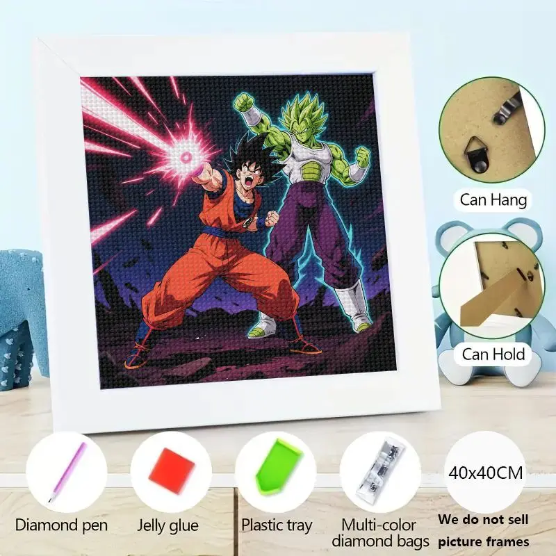 1 шт. 5D DIY Набор алмазной живописи, Dragon Ball Z Goku & Broly Аниме Манга Full Drill Diamond Art Craft, Домашний декор стен в подарок, Stre 
1 шт. 5D DIY Набор алмазной живописи, Dragon Ball Z Goku & Broly Аниме Манга Full Drill Diamond Art Craft, Домашний декор стен в подарок, Stre