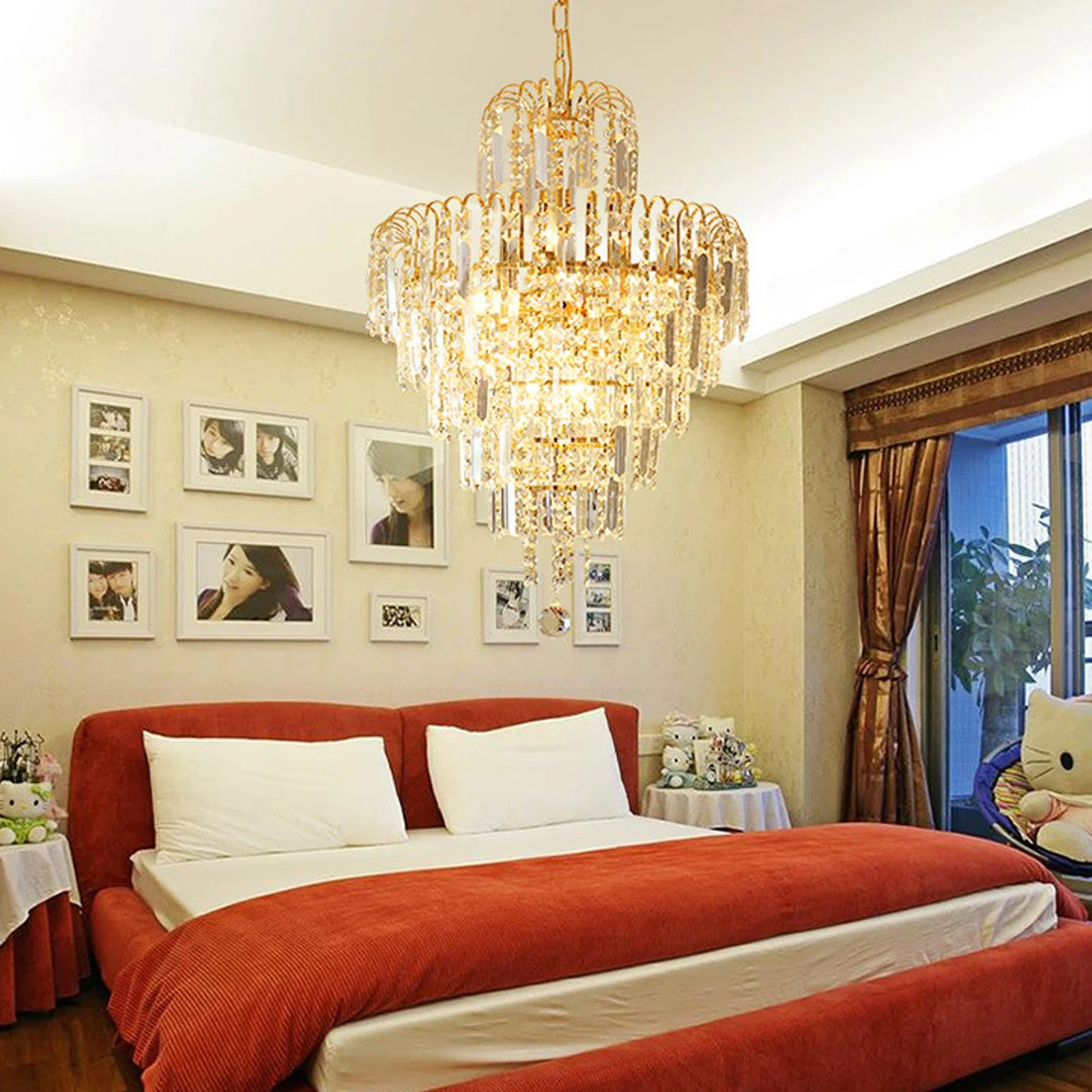 Modern minimalist LED crystal dining room chandelier living room bedroom study crystal household lighting fixtures
Modern minimalist LED crystal dining room chandelier living room bedroom study crystal household lighting fixtures