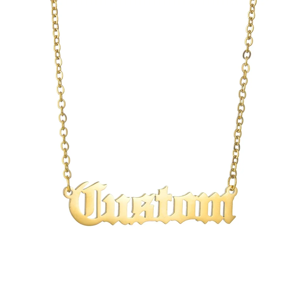 Customized Fashion Stainless Steel Name Necklace Personalized Letter 5mm NK Thick Chain for Women Men Pendant Nameplate Gift
Customized Fashion Stainless Steel Name Necklace Personalized Letter 5mm NK Thick Chain for Women Men Pendant Nameplate Gift