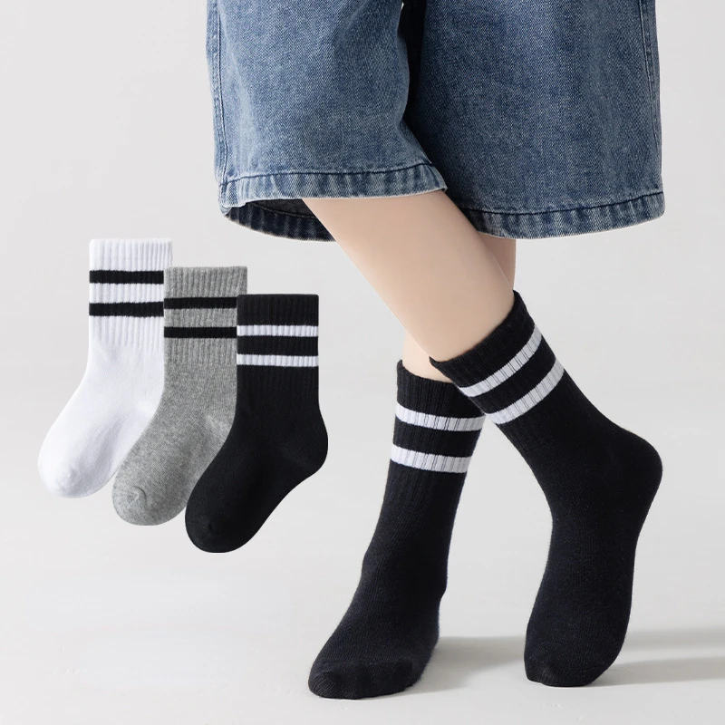 5 Pairs/Lot 3-15 Years Socks Spring & Autumn Kids Boys and Girls Solid White Sport Socks Double Stripe Cotton Student Teen Socks
5 Pairs/Lot 3-15 Years Socks Spring & Autumn Kids Boys and Girls Solid White Sport Socks Double Stripe Cotton Student Teen Socks