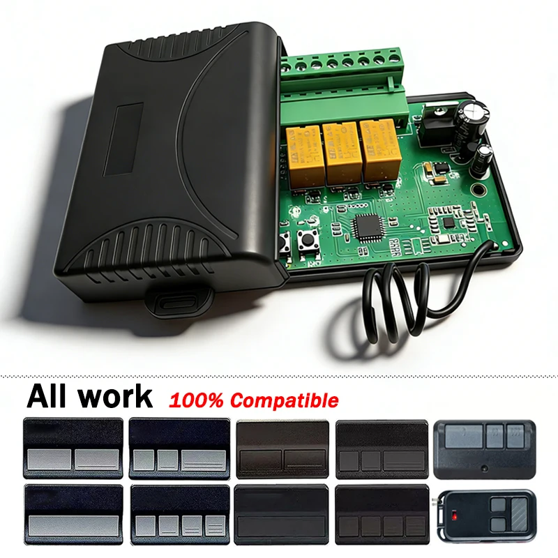 Совместимость с пультами дистанционного управления гаражными воротами 893MAX 893LM 953EV 890MAX 956EV 895MAX 891LM 371LM 971LM 950D 953D и др.
Совместимость с пультами дистанционного управления гаражными воротами 893MAX 893LM 953EV 890MAX 956EV 895MAX 891LM 371LM 971LM 950D 953D и др.