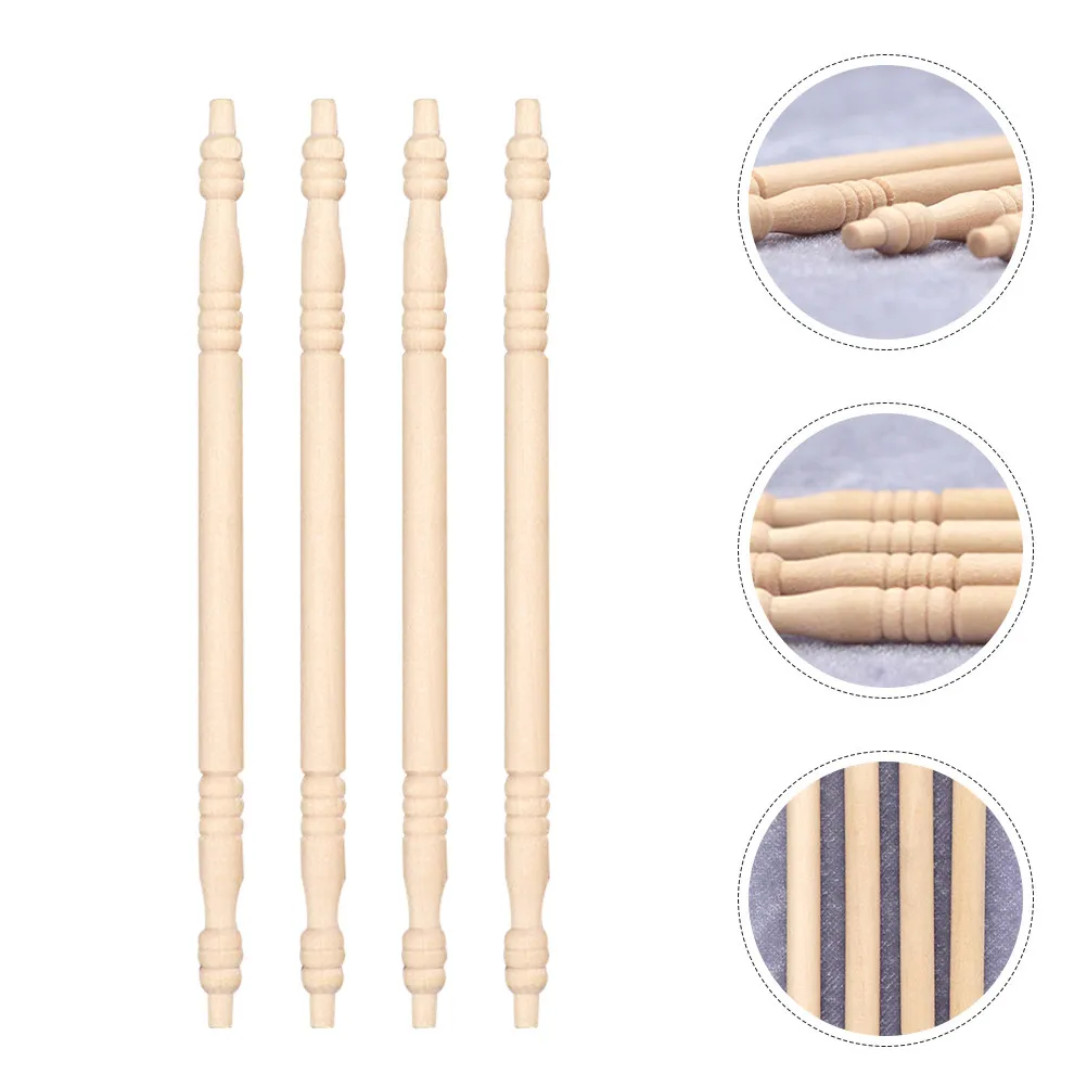 4Pcs Mini Wood Pillars Natural Wood Material DIY Accessories for Mini House Stairs Dollhouse Building Supplies
4Pcs Mini Wood Pillars Natural Wood Material DIY Accessories for Mini House Stairs Dollhouse Building Supplies