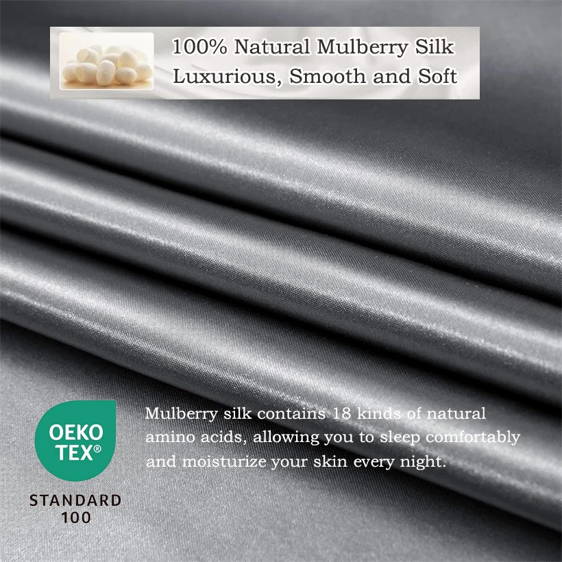 Luxury Mulberry Silk Bedding Duvet Cover Breathable Soft Quilt Comforter Cover with Zipper Closure Solid Color 200x200 160x210
Luxury Mulberry Silk Bedding Duvet Cover Breathable Soft Quilt Comforter Cover with Zipper Closure Solid Color 200x200 160x210