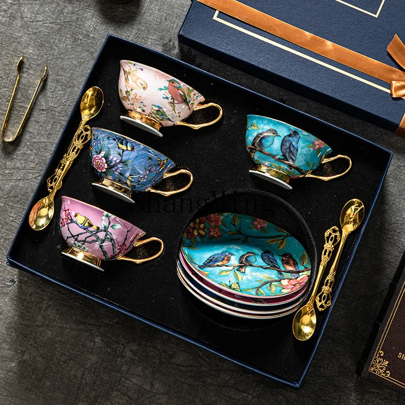 CL gift girls high-value coffee cups cups saucers bone china ceramics birthday gift high-end afternoon tea tea set
CL gift girls high-value coffee cups cups saucers bone china ceramics birthday gift high-end afternoon tea tea set